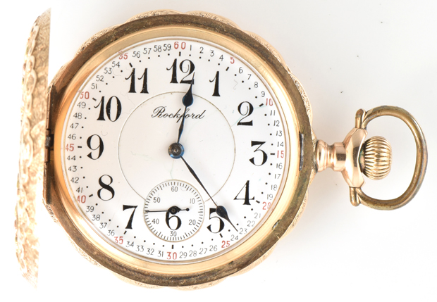14K Yellow Gold Man’s Rockford Pocket Watch 