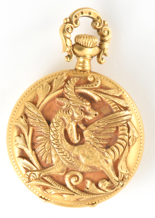 14K Yellow Gold Ladies Waltham Pocket Watch 