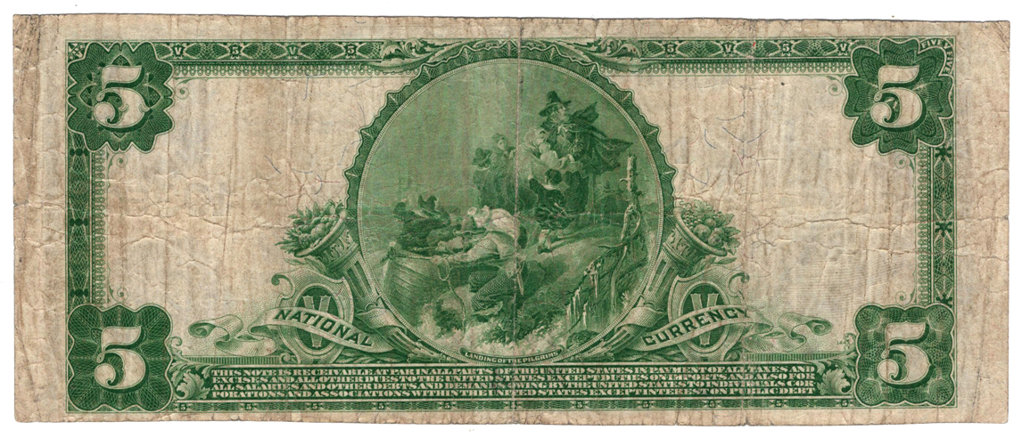 1902 $5 Blue Seal - Brownstown, IL Charter #10397 - VF