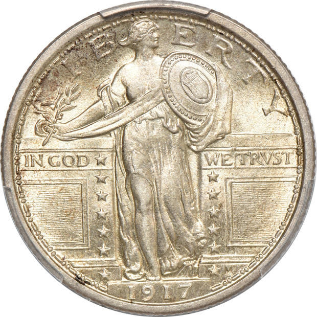 1917 Type 1 MS-63FH, and a 1917-D Type 1 MS-62FH, both PCGS