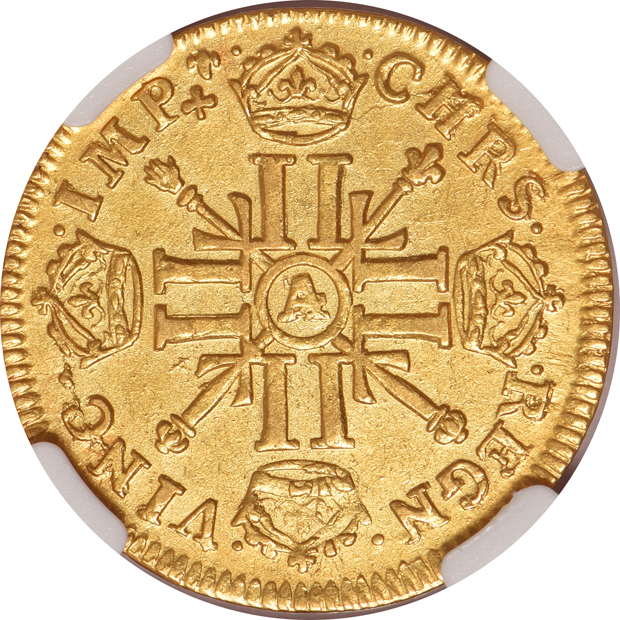 France - 1702-A Louis d'or - NGC AU-55