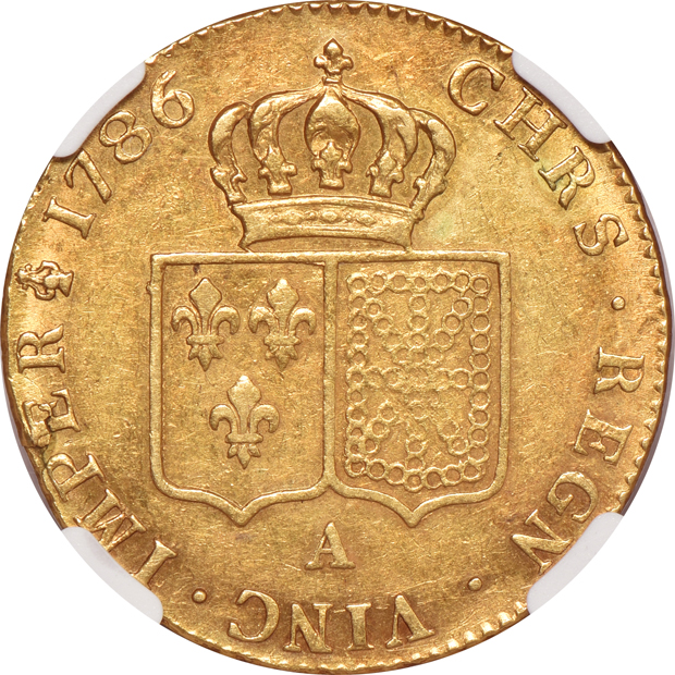 France - 1786-A 2 Louis d'or - NGC AU-53