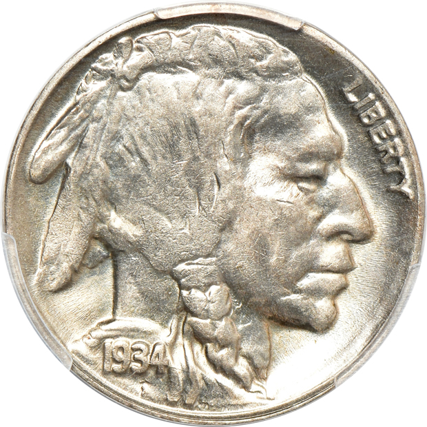 1928-S MS-63, 1934-D MS-62, 1935-D MS-65, all PCGS