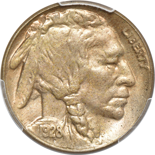 1928-S MS-63, 1934-D MS-62, 1935-D MS-65, all PCGS
