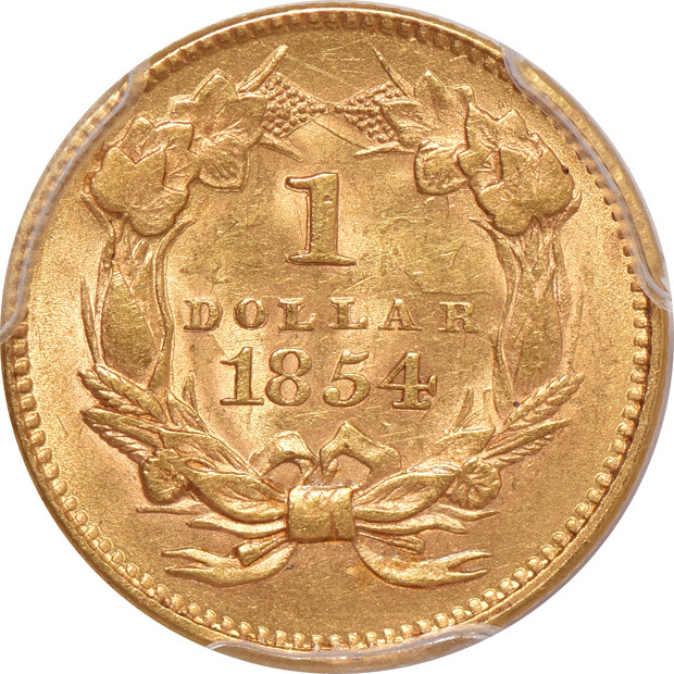 1854 Type 2 PCGS AU-58 CAC
