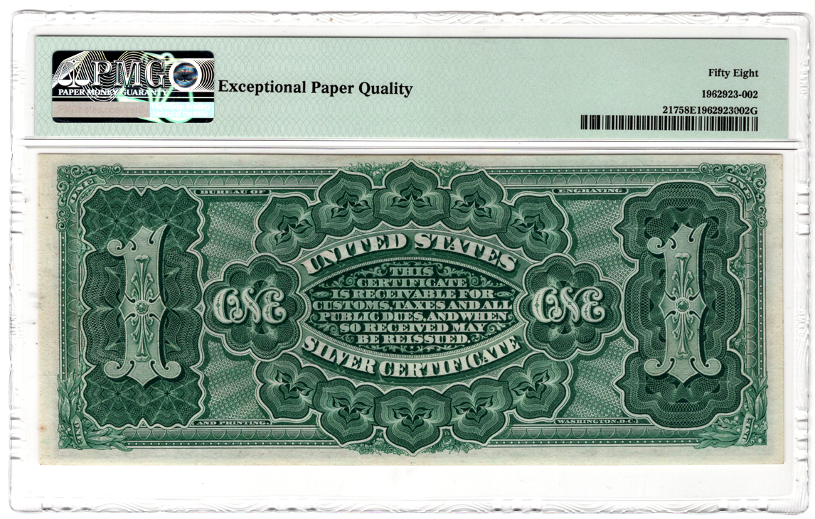 1886 $1 Martha Washington Fr# 217 - PMG AU-58 EPQ