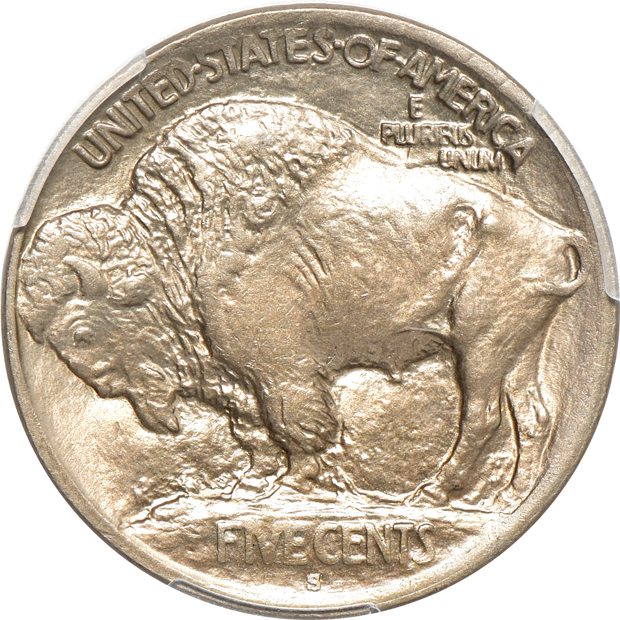 Four Mint State Buffalo nickels certified by PCGS and approved by CAC