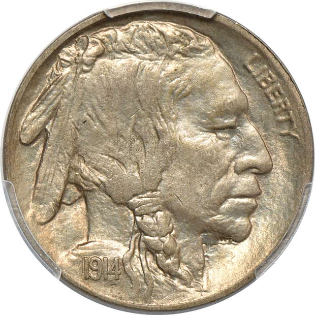 Four Mint State Buffalo nickels certified by PCGS and approved by CAC