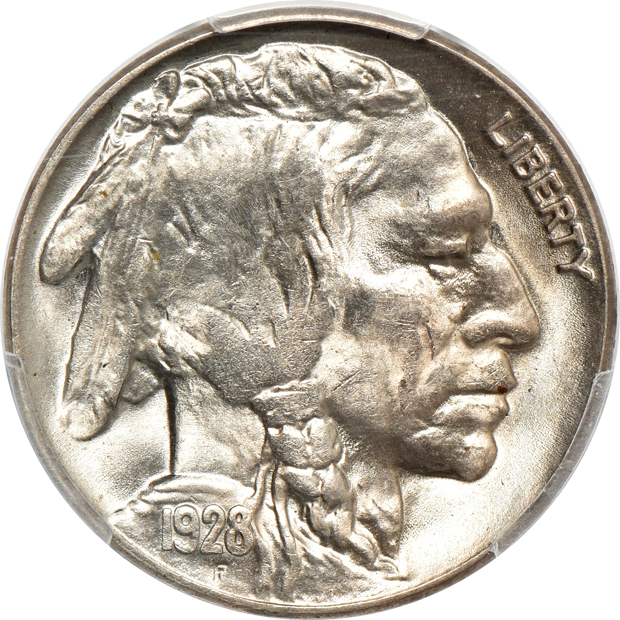Four Mint State Buffalo nickels certified by PCGS