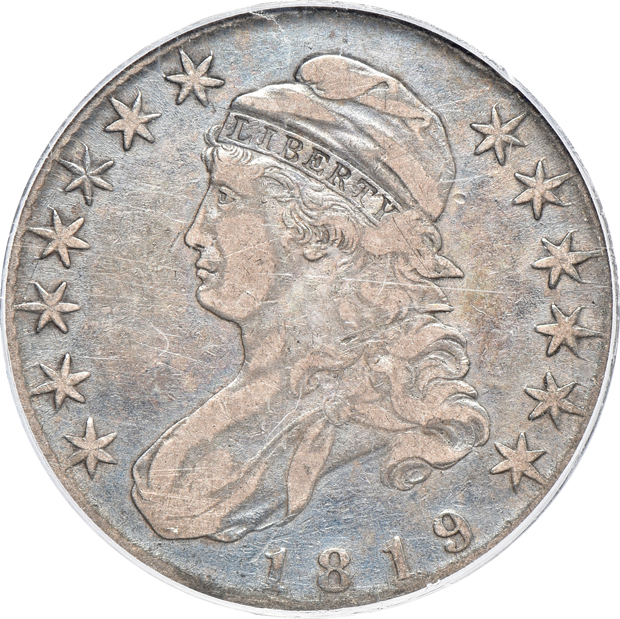 Four early silver type coins, better die-marriages