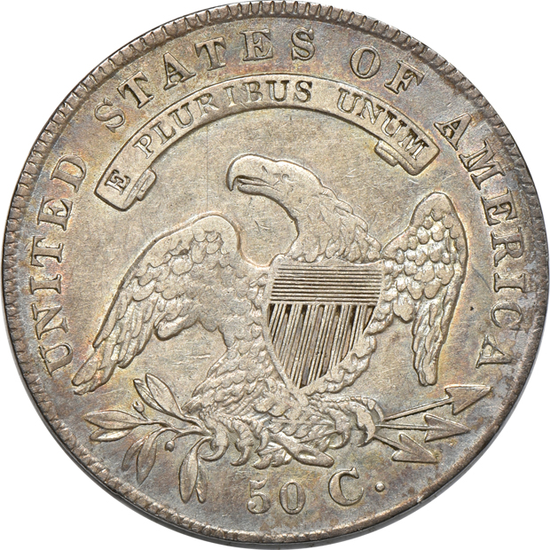 Four early silver type coins, better die-marriages