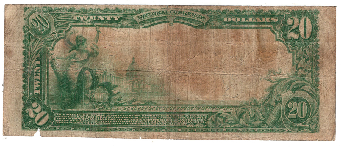 1902 $20 Blue Seal - Saint Charles, MO Charter #260 - VG