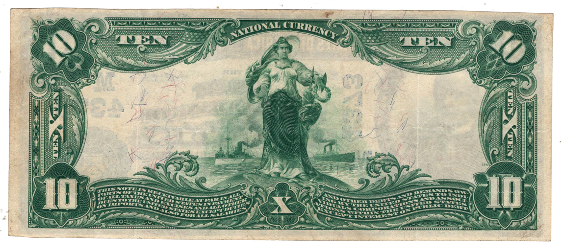 1902 $10 Blue Seal - King City, MO Charter #4373 - XF