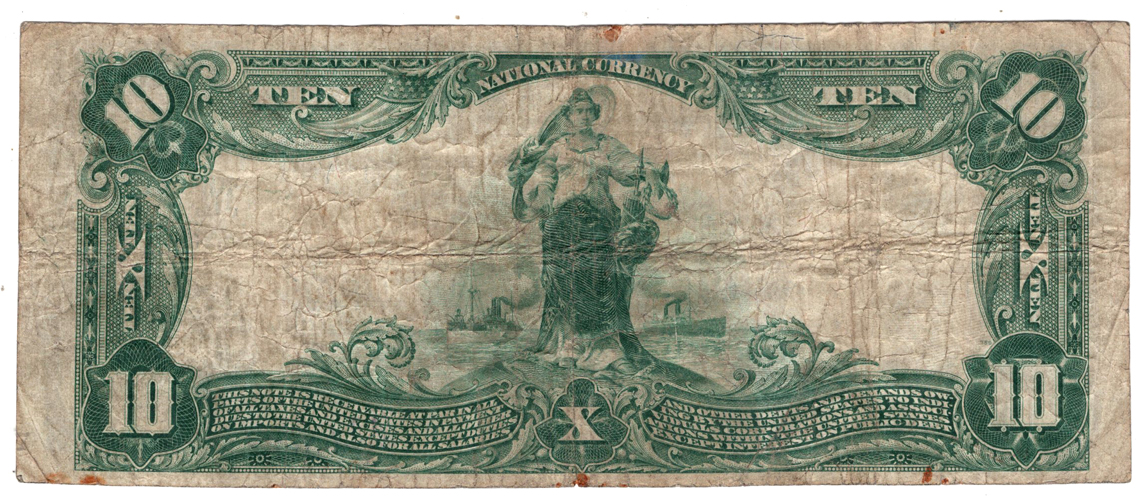 1902 $10 Blue Seal - Saint Charles, MO Charter #260 - F