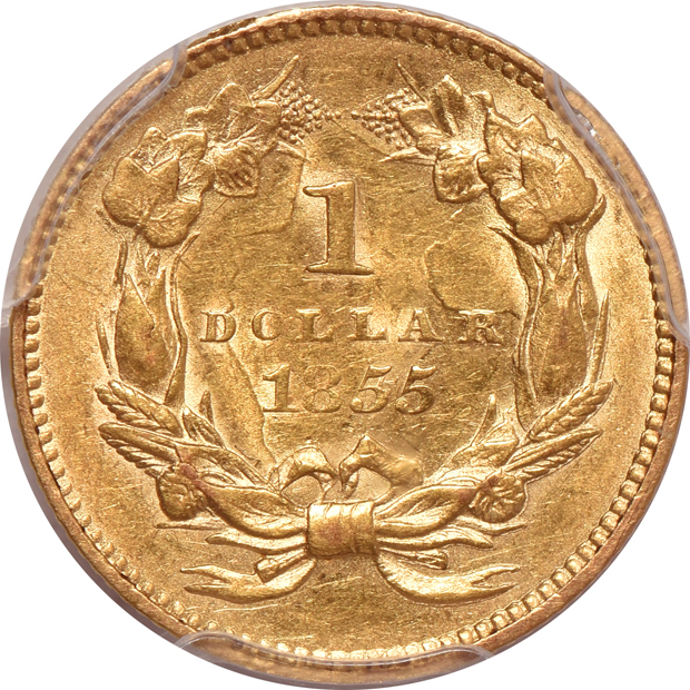 1855 PCGS AU-55 CAC