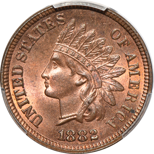 1882 MS-65RB, and an 1895 MS-64RB, both PCGS