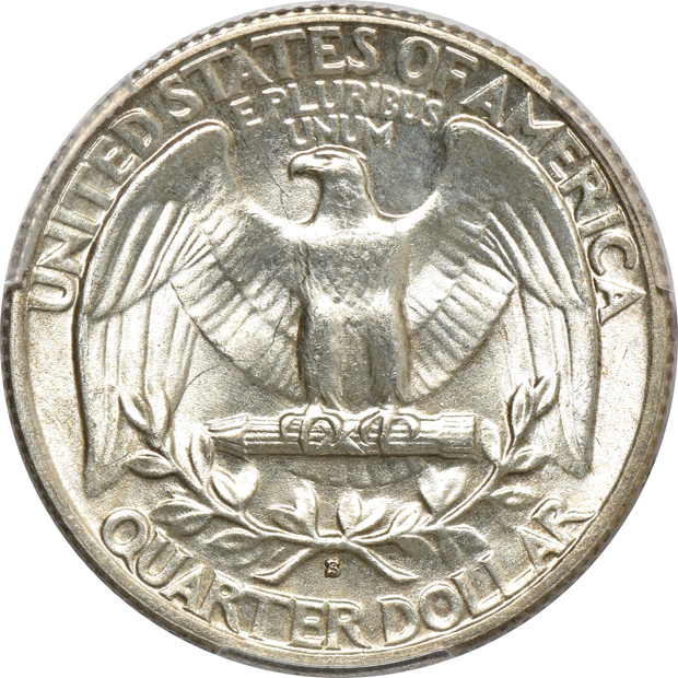 1935-S MS-65, 1935-S MS-65 CAC, and a 1938-S MS-65, all PCGS