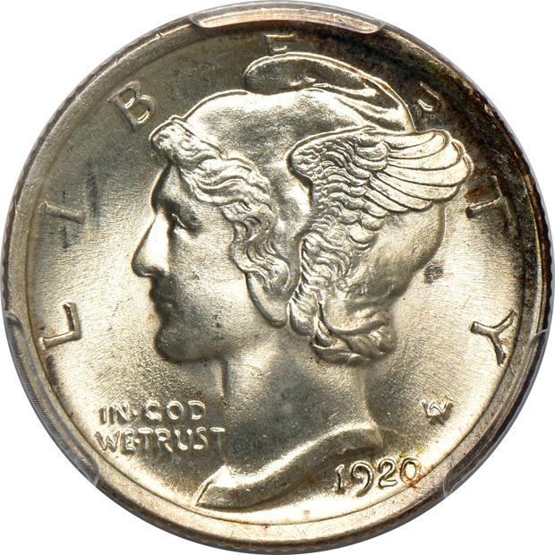 1920 MS-65FB CAC, and a 1928-D AU-58, both PCGS