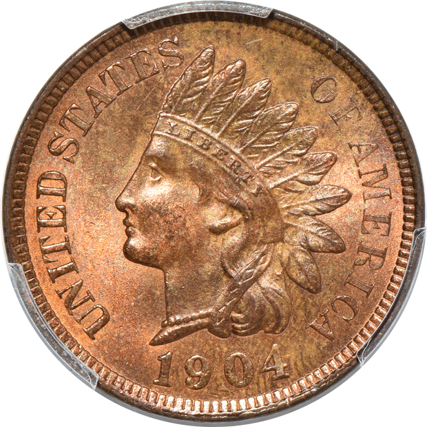 Four Indian cents, all PCGS CAC