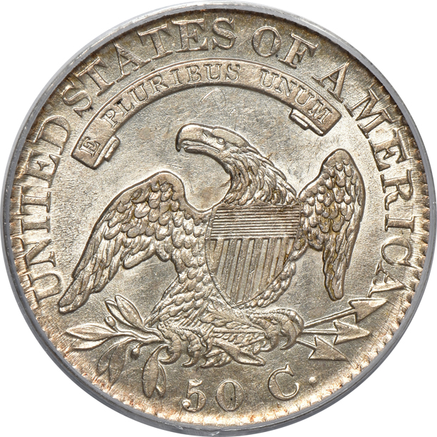 1826 half dollar AU-53, and an 1843 Seated dollar XF-45, both PCGS