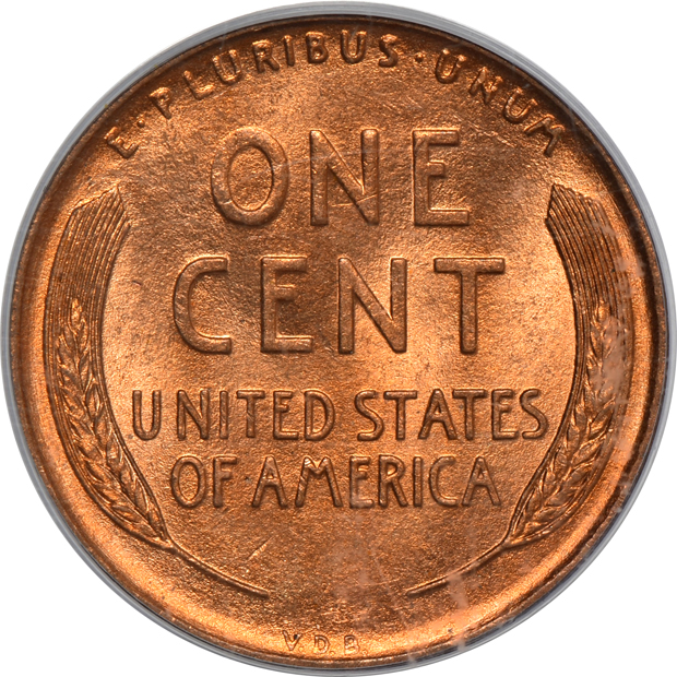 1909 Indian cent, 1909 VDB Lincoln cent, and a 1909 Lincoln cent, all PCGS MS-65RD