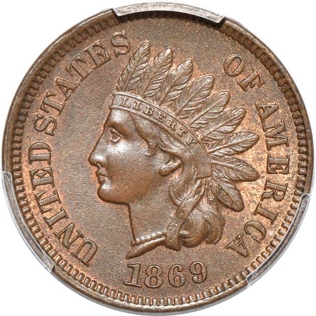 1869 PCGS MS-63BN CAC