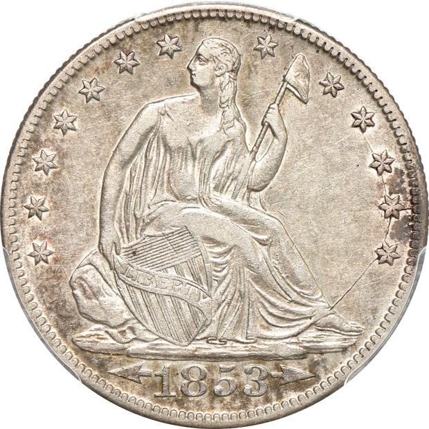 1853-O Arrows and Rays XF-40, and an 1883 VF-30 CAC, both PCGS