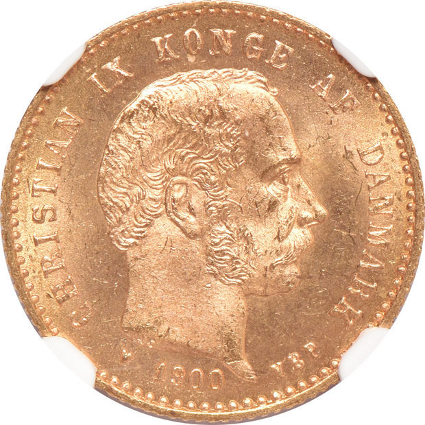 Denmark - Five Uncirculated 1900-HC VDP 10 kroner - NGC