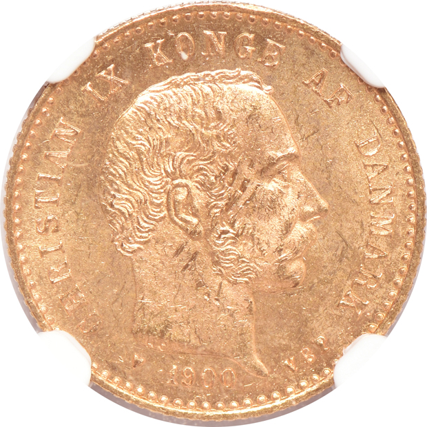Denmark - Five Uncirculated 1900-HC VDP 10 kroner - NGC
