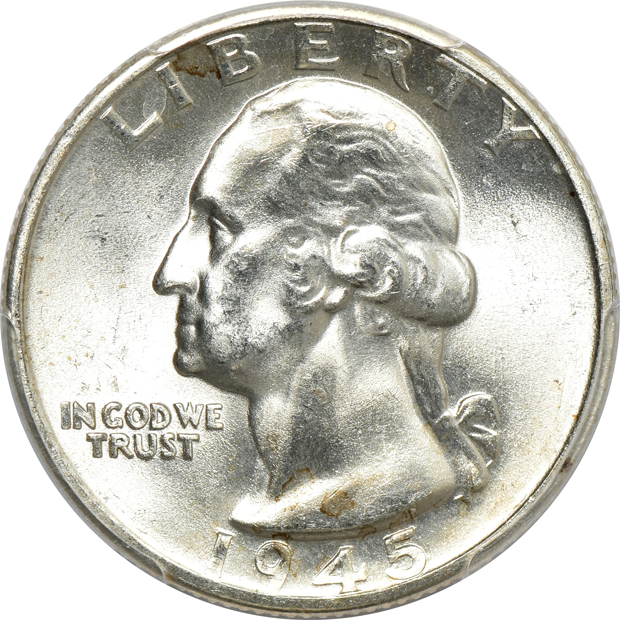 Collection of 61 different Washington quarters, 1941 through 1964-D, certified by PCGS