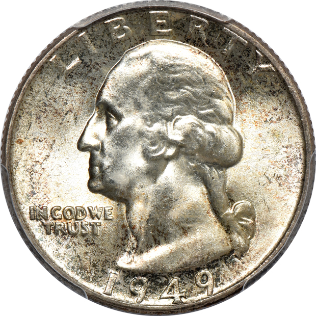 Collection of 61 different Washington quarters, 1941 through 1964-D, certified by PCGS
