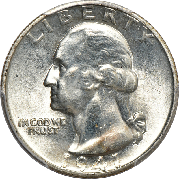 Collection of 61 different Washington quarters, 1941 through 1964-D, certified by PCGS