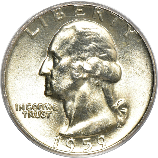 Collection of 61 different Washington quarters, 1941 through 1964-D, certified by PCGS