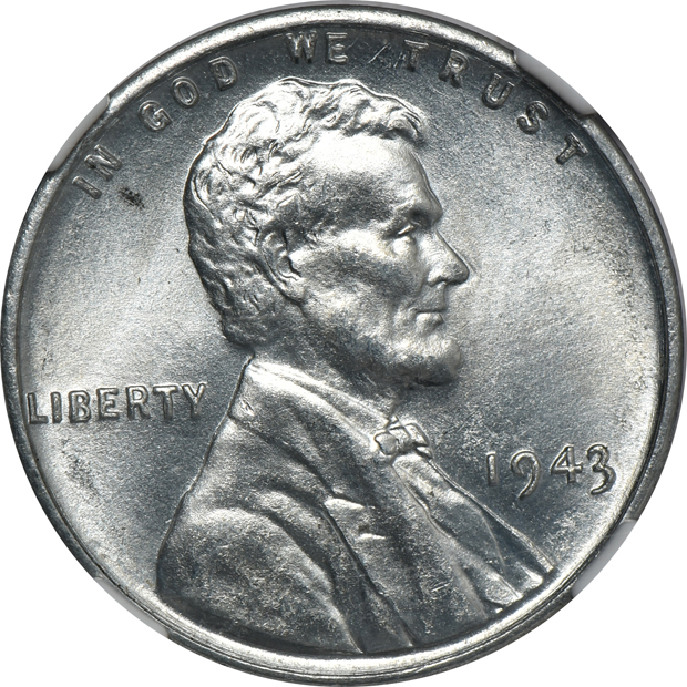 1943, 1943-D, and 1943-S, all Steel NGC MS-67