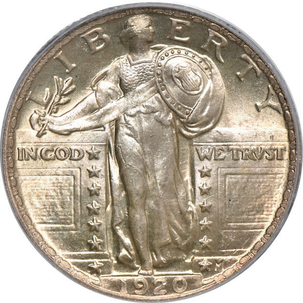 1920, 1928-D, and 1928-S, all PCGS MS-65