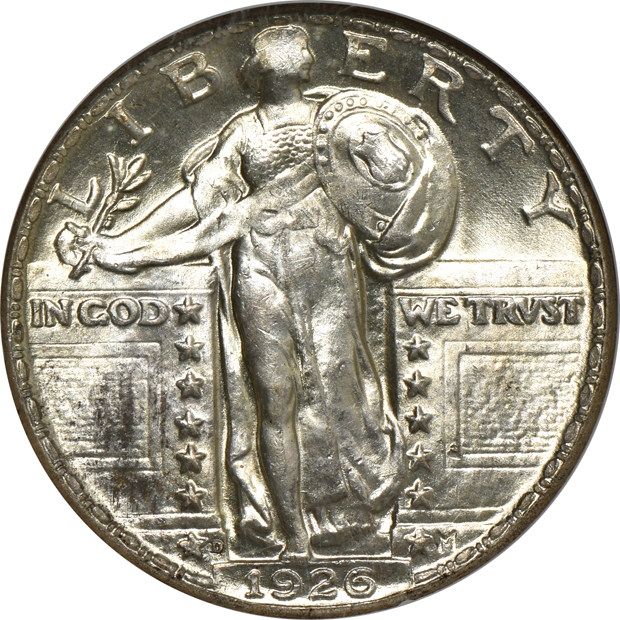 Five Standing Liberty quarters certified MS-65 by NGC