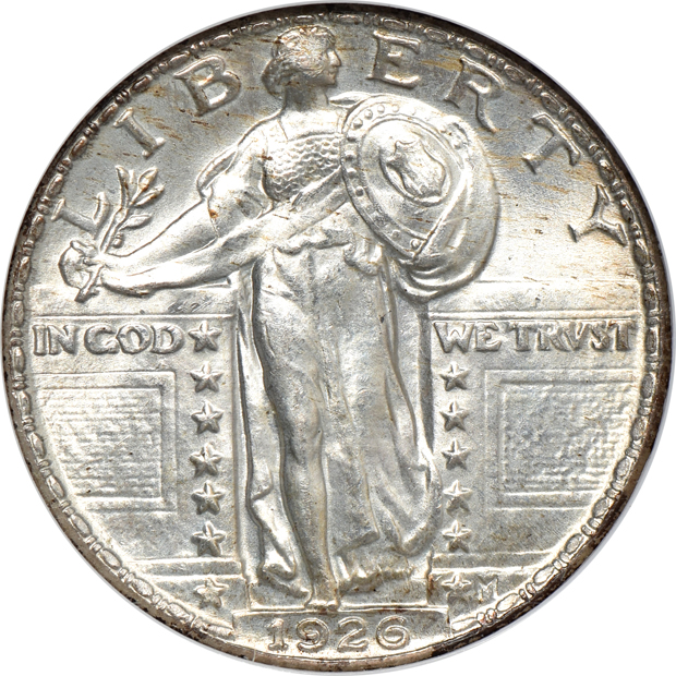 Five Standing Liberty quarters certified MS-65 by NGC
