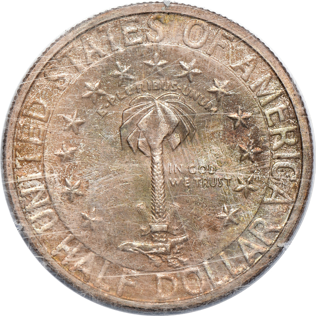 1936-D Columbia MS-67, and a 1937 Roanoke MS-65, both PCGS (rattler)
