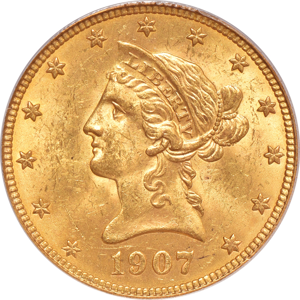 Two 1907 Liberty PCGS MS-61 (green label) CAC