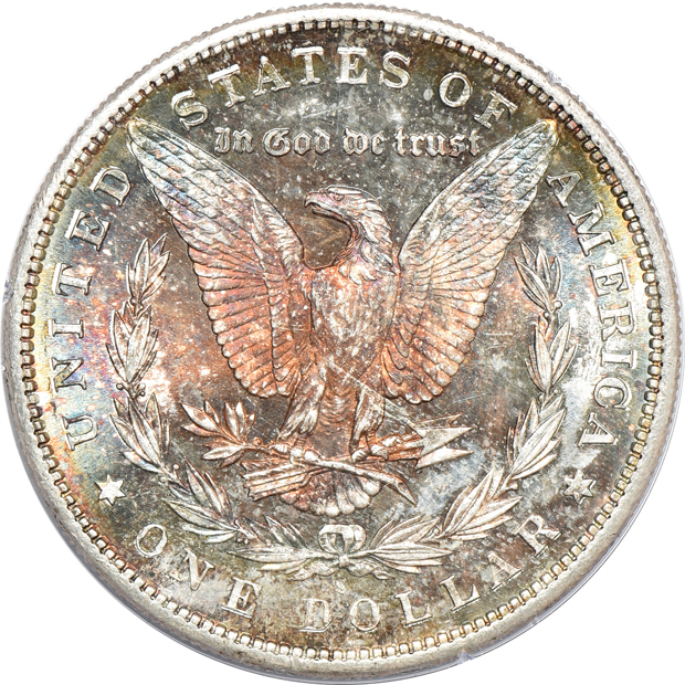 Three 1881-S and an 1887, all PCGS MS-64 (rattler) CAC