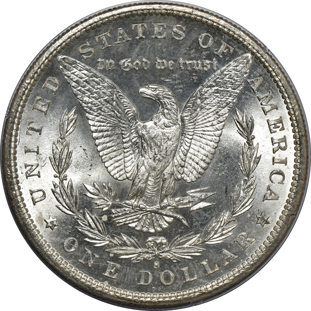 Five 1881-S PCGS MS-64 (rattler) CAC