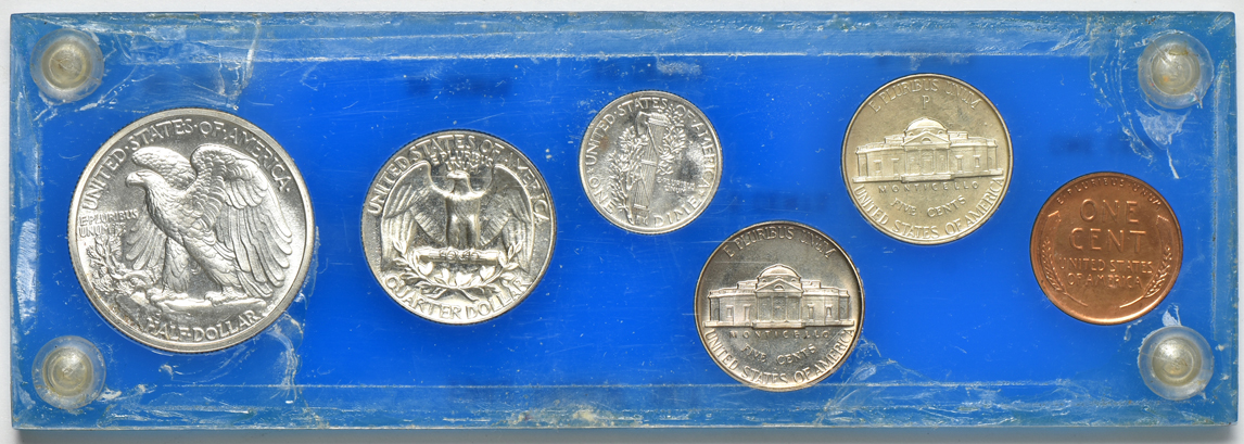 1942 five coin Proof Set, and a 1942 six coin Proof Set, both in a Capital Plastics holder