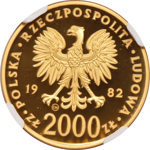 Multiple - 1932 Pius XI Vatican 100 lire MS-65, and two 1982-CHI Poland 2000 zlotych John Paul II Visit PR-69 Ultra Cameo and MS-69, all NGC