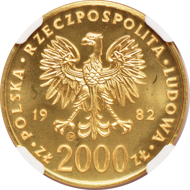 Multiple - 1932 Pius XI Vatican 100 lire MS-65, and two 1982-CHI Poland 2000 zlotych John Paul II Visit PR-69 Ultra Cameo and MS-69, all NGC