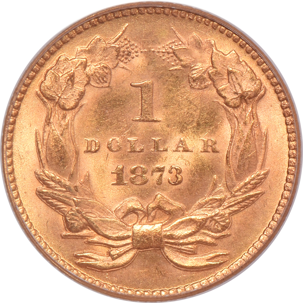 1873 Open 3 PCGS MS-64
