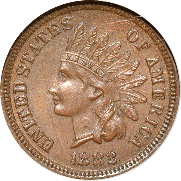 1873 Closed 3 PR-64 RB, and an 1882 PR-64 BN, both NGC (no line) CAC