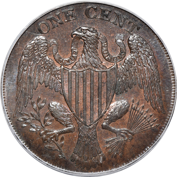 1791 Large Eagle (Date On Obv) PCGS MS-63BN