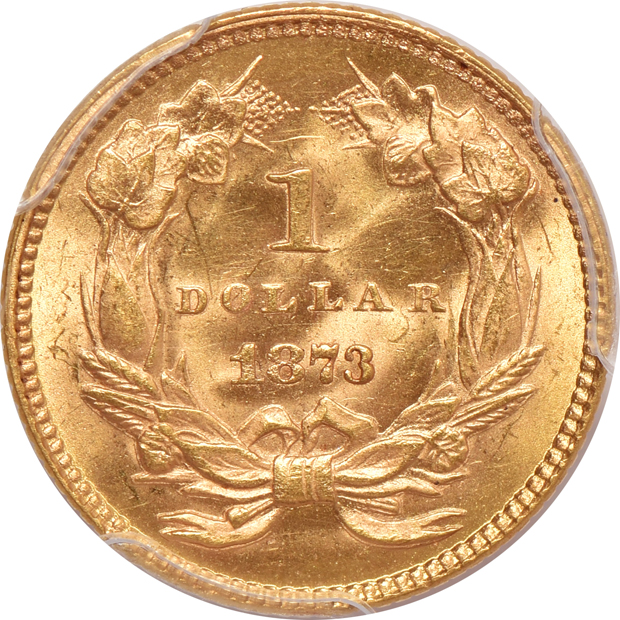 1873 Open 3 PCGS MS-64+ CAC