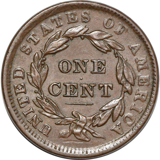 1838 and 1839 large cents, AU