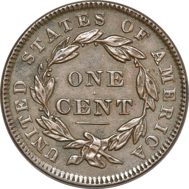 1838 and 1839 large cents, AU